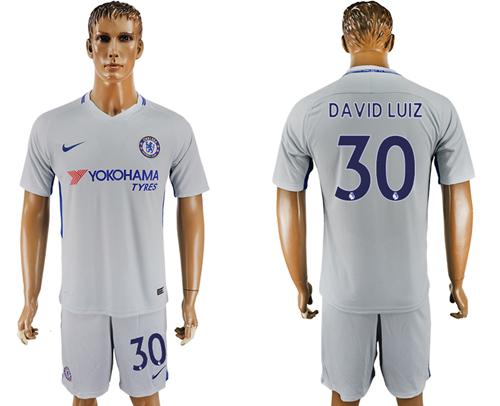 Chelsea #30 David Luiz Sec Away Soccer Club Jersey